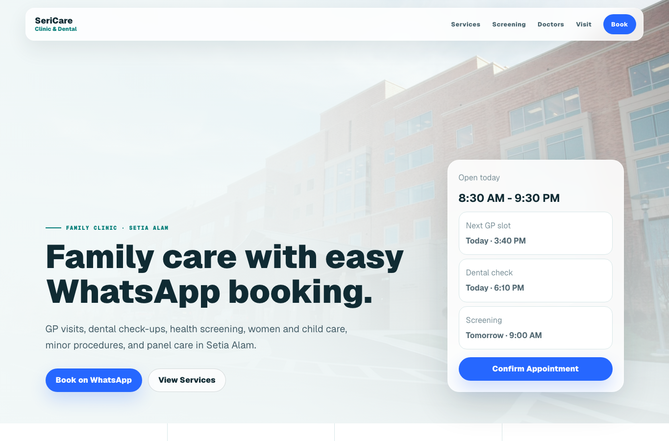 Clinic demo website