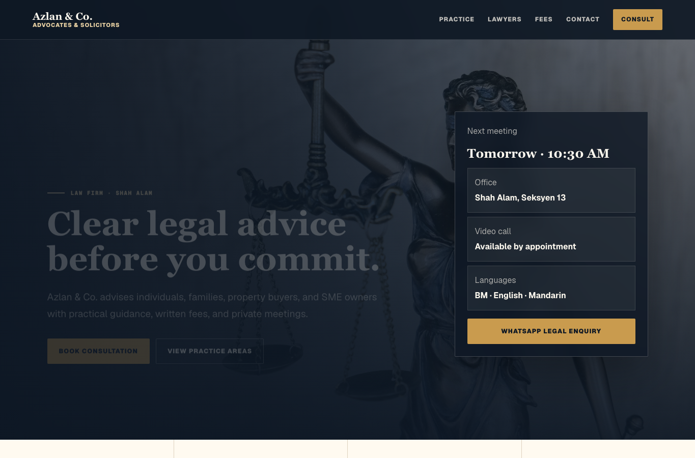 Law firm demo website