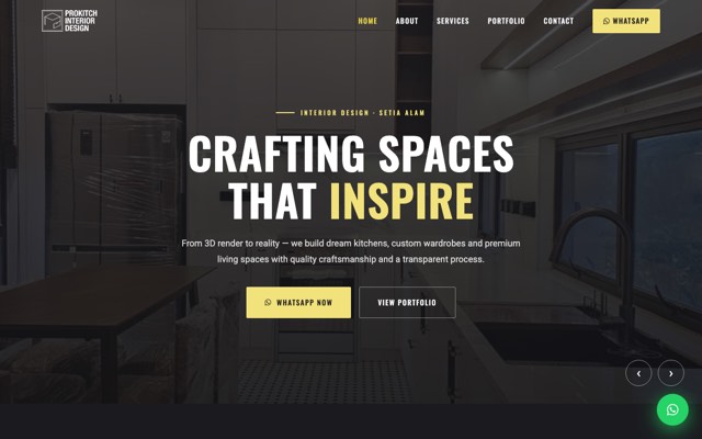 Prokitch Interior Design website