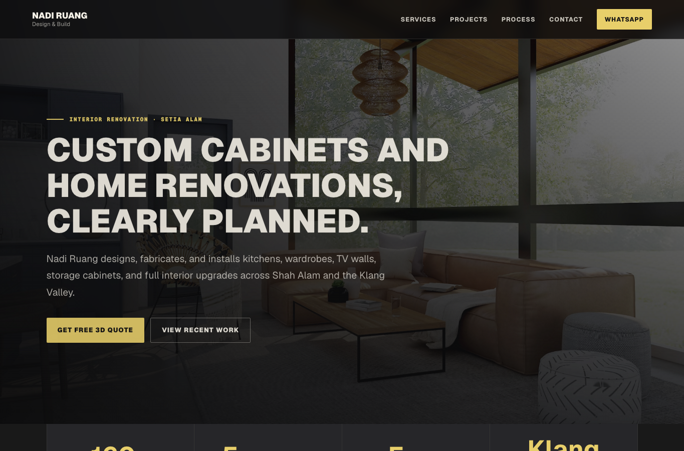 Renovation contractor demo website